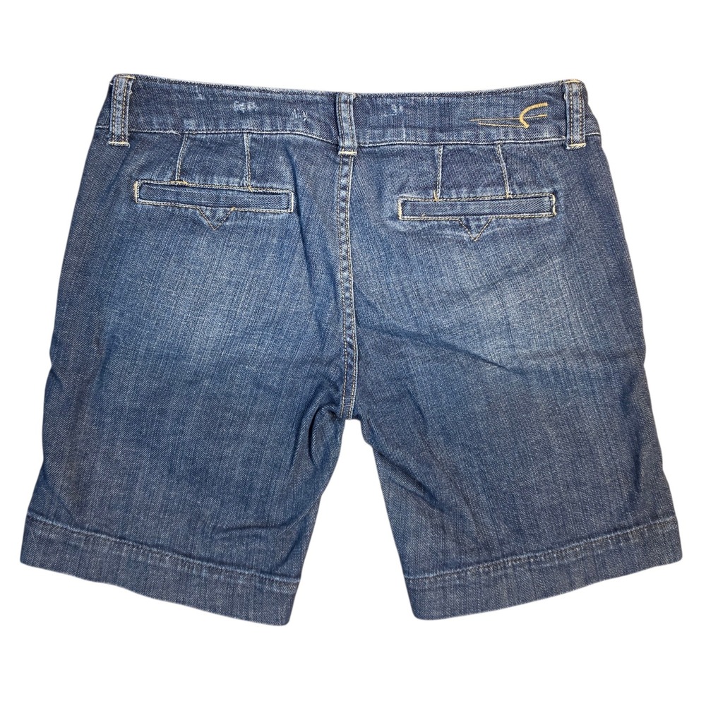 American Eagle Womens Vintage Dark Wash Low Rise Denim Bermuda Shorts Size 4 - Picture 2 of 8